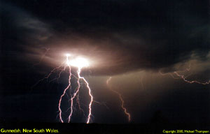 Nice lightning show east of Gunnedah.